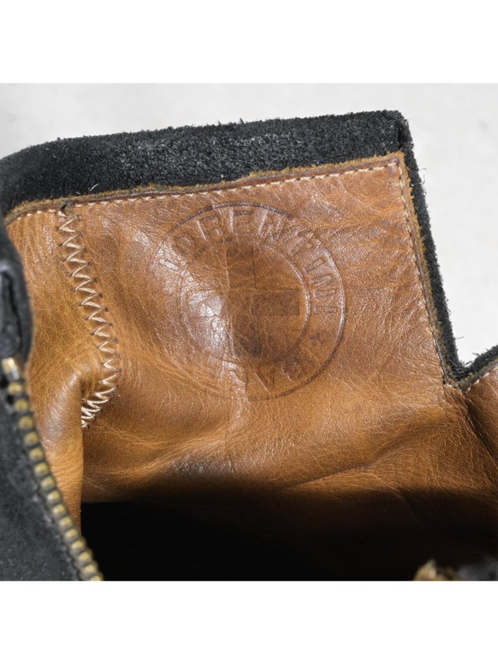 Black Suede Ankle Boots Almond Toe Buckle Strap Inside Zip Moto Made in Italy Wo - Picture 6 of 8